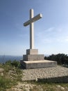 Cross statue at forest Marjan