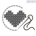 cross stich heart