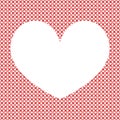 Cross-stitch background with heart. Royalty Free Stock Photo
