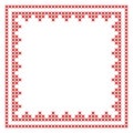 Cross stitch border frame pattern, perfect for Christmas banner design