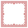 Cross stitch border frame pattern, perfect for Christmas banner design