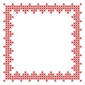 Cross stitch border frame pattern, perfect for Christmas banner design