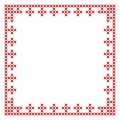 Cross stitch border frame pattern, perfect for Christmas banner design