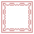 Cross stitch border frame pattern, perfect for Christmas banner design