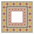 Cross stitch borders set with ethnic ornament Royalty Free Stock Photo