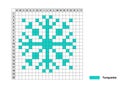 Cross Stitch Christmas Snowflake Scheme Royalty Free Stock Photo