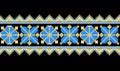 Cross-Stitch Embroideried Seamless Border with Ornate Element