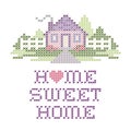 Embroidery, Home Sweet Home Cross Stitch, Pastels