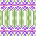 Cross Stitch Embroidery floral design for seamless pattern texture Royalty Free Stock Photo