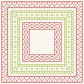 Cross-stitch embroidery - set of borders Royalty Free Stock Photo