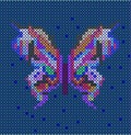 Cross-stitch ethnic butterfly