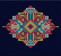 Cross-stitch ethnic ornament