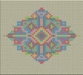 Cross-stitch ethnic ornament