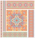 Cross-stitch ethnic Ukraine pattern design Royalty Free Stock Photo