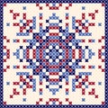 Cross stitch pattern, snowflakes ornament, Scandinavian