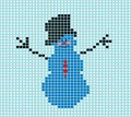 Cross-stitch snowman