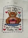 Cross stitched bear