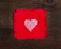 Cross stitched heart