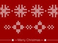 Cross-stitching instruction with ornaments for christmas Royalty Free Stock Photo