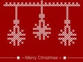 Cross-stitching instruction with ornaments for christmas Royalty Free Stock Photo