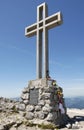 Cross on the summit of the mountain Klosterwappen Royalty Free Stock Photo