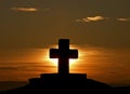 Cross at sunset