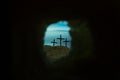 Cross symbol for Jesus Christ is risen Royalty Free Stock Photo