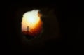 Cross symbol for Jesus Christ is risen Royalty Free Stock Photo