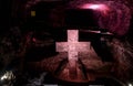 Cross and Thombstone in Zipaquira Salt Cathedral, Colombia Royalty Free Stock Photo