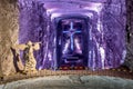 Cross and Thombstone in Zipaquira Salt Cathedral, Colombia Royalty Free Stock Photo