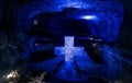 Cross and Thombstone in Zipaquira Salt Cathedral, Colombia Royalty Free Stock Photo