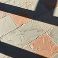Cross the tiles creating geometric shapes and adding contrast to Royalty Free Stock Photo