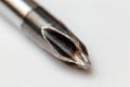 Cross tip of old screwdriver. Extremely closeup, super macro