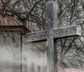 Cross to commemorate the dead of the First World War Royalty Free Stock Photo