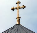 Cross on top of the church Royalty Free Stock Photo