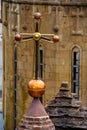 Cross top cupola church. Peace, Bless, Religion, God, Mercy, concept Royalty Free Stock Photo