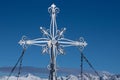 The cross on the top of mount Corno Stella, Foppolo, Italy