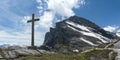 Cross on top of mountain gemmipass switzerland