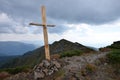 Cross on the top mountain Royalty Free Stock Photo