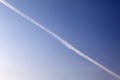 Cross traces of planes in the sky Royalty Free Stock Photo