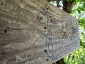 Cross on the trail to Inelet and Scarisoara hamlets, Romania