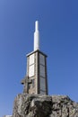 Cross and TV antenna, La Pena de Francia, Salamanca Royalty Free Stock Photo