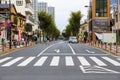 Tokyo, Japan - October 22, 2016: Cross walk way at street of Shin Okubo in Shinjuku district where is the residential and commerci