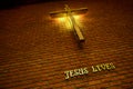 Cross and wrote Jesus Lives Royalty Free Stock Photo