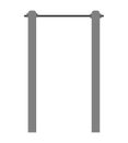 Crossbar for pull-up isolated. Horizontal bar. Vector illustration