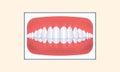 Crossbite Teeth Icon Against Yellow Royalty Free Stock Photo