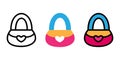 Crossbody bag icon set