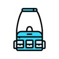 crossbody bag streetwear cloth fashion color icon vector illustration