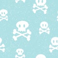 Crossbones pattern blue