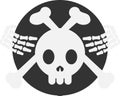 Crossbones Skeleton Badge / Emblem